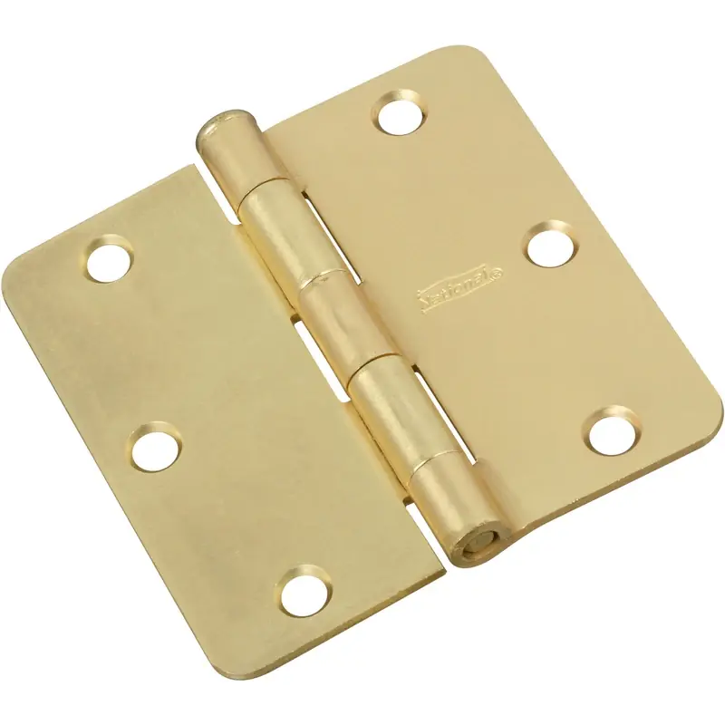 National Hardware 3-1/2 In. L Satin Brass Door Hinge 3 Pk