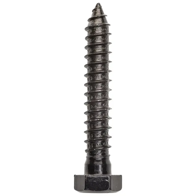 National Hardware 1/2 In. D X 3 In. L Black Powder-Coated Steel Lag Bolt 4 Pk
