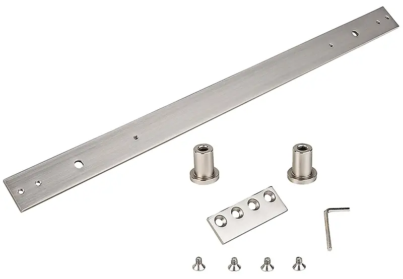 National Hardware 24 In. L Satin Nickel Silver Steel Sliding Door Hardware Kit 1 Pk