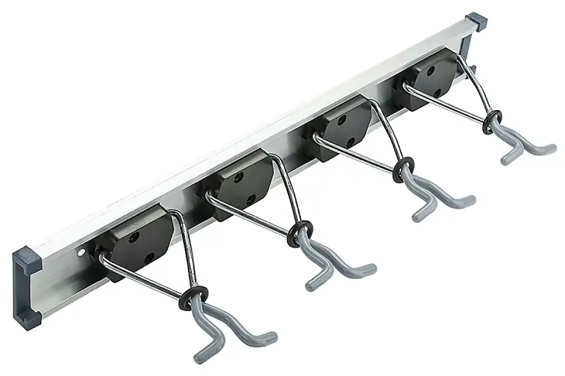 National Hardware 36 In. L Vinyl Coated Gray Plastic Sliding Grip Clamp Organizer 20 Lb. Cap. 1 Pk