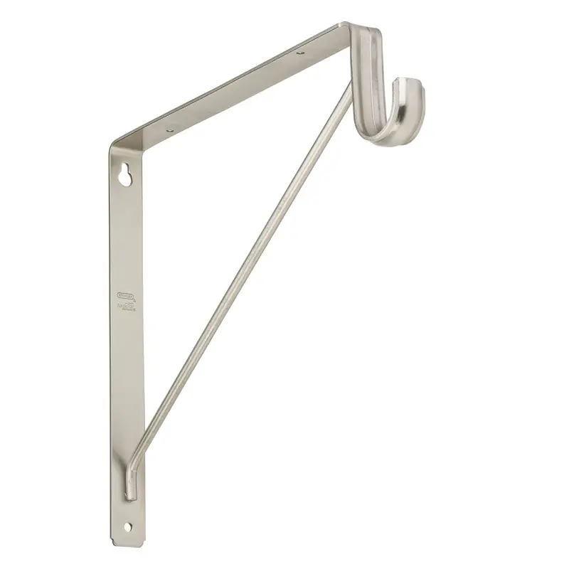 Shelf/Rod Bracket, Satin Nickel