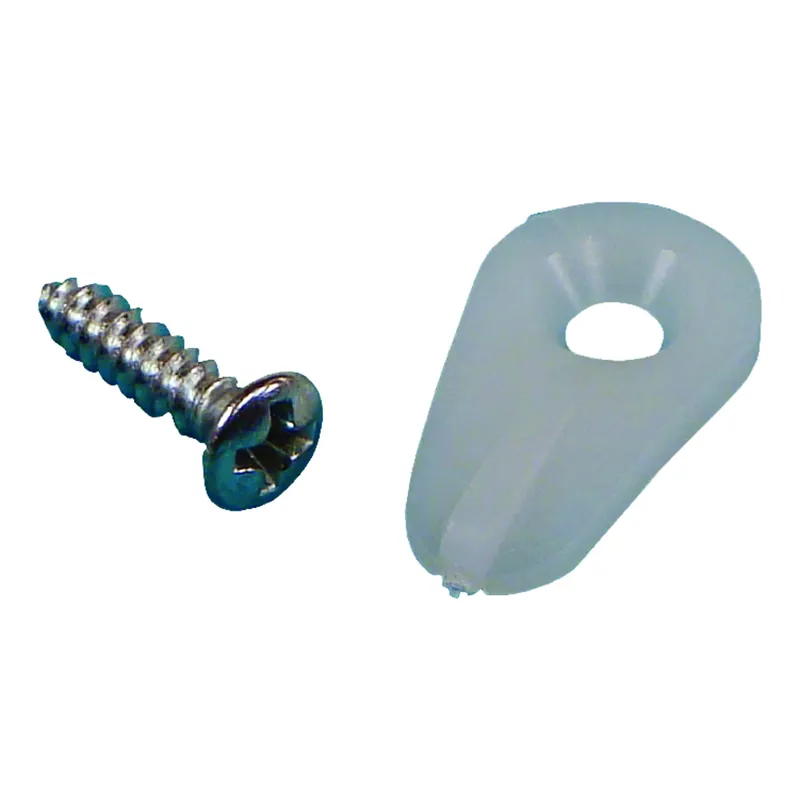 US Hardware White Nylon Screen Clip 8 Pk