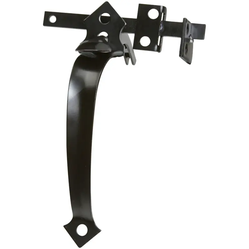 Gate Latch, Swing-In Thumb Latch, Black