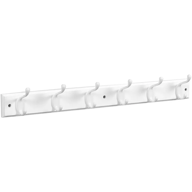 National Hardware 27 In. L White Wood White Hook Rack 1 Pk