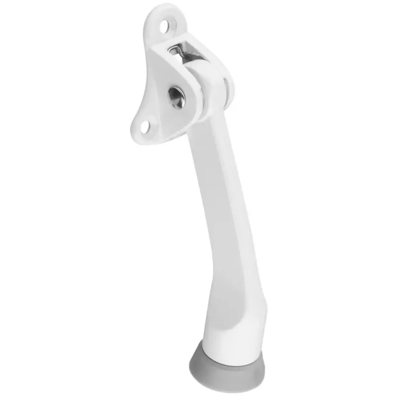 Doorstop, Kick-Down, White, 4 In.