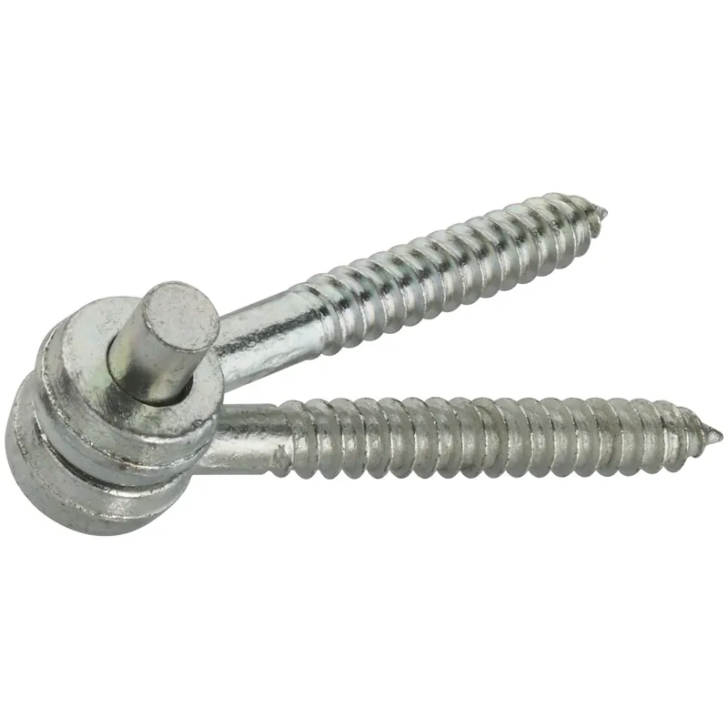 National Hardware 5 In. L Zinc-Plated Silver Steel Eye Hinge 2 Pk