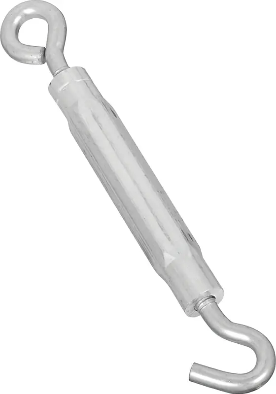 Turnbuckle, Hook & Eye, Stainless Steel, 3/16 X 5-1/2 In.