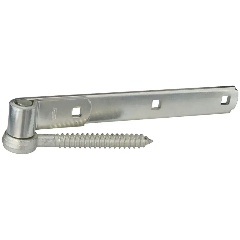 National Hardware 10 In. L Zinc-Plated Silver Steel Screw Hook And Strap Hinge 1 Pk