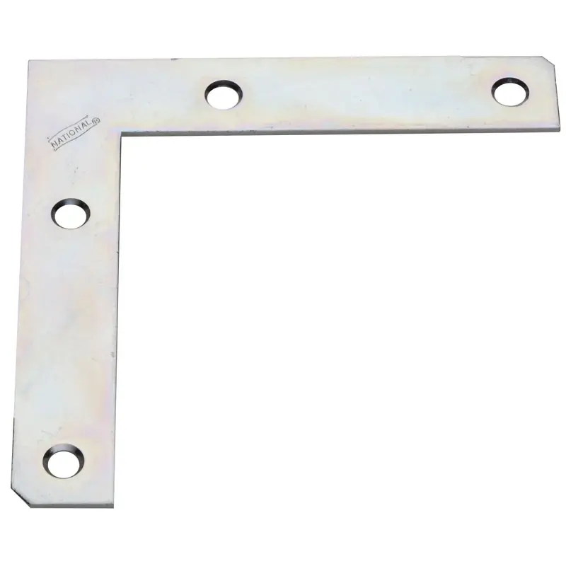 Flat Corner Iron, Zinc, 5 X 7/8 In.