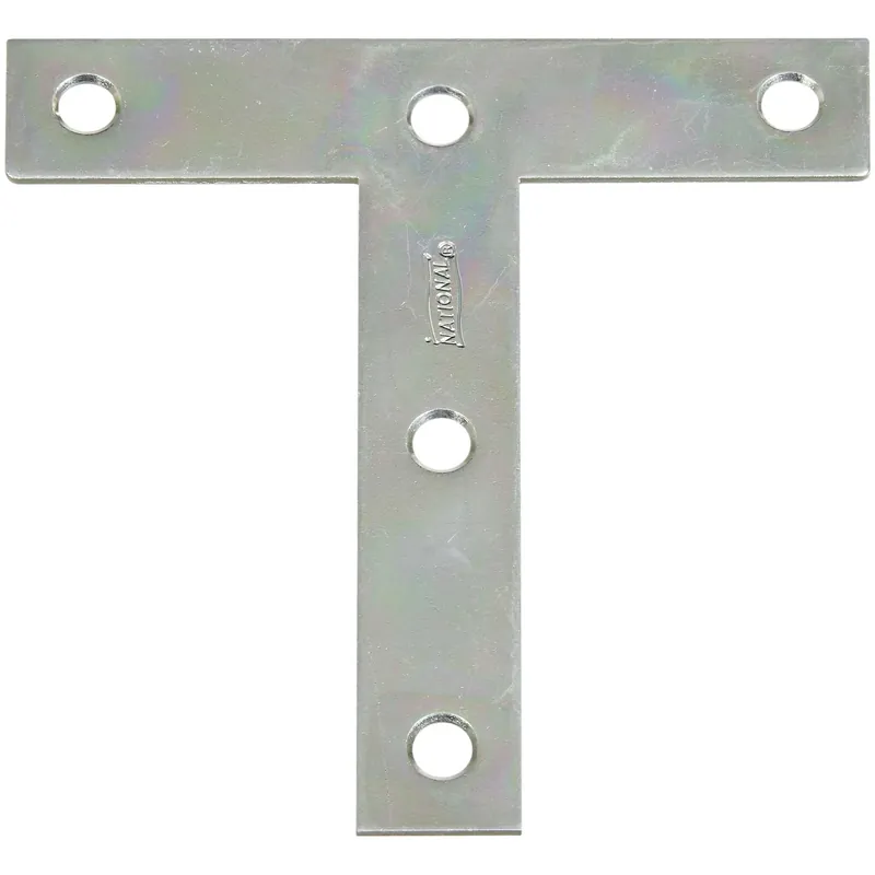 National Hardware 4 In. H X 3/4 In. W X 4 In. L Zinc-Plated Steel T-Plate