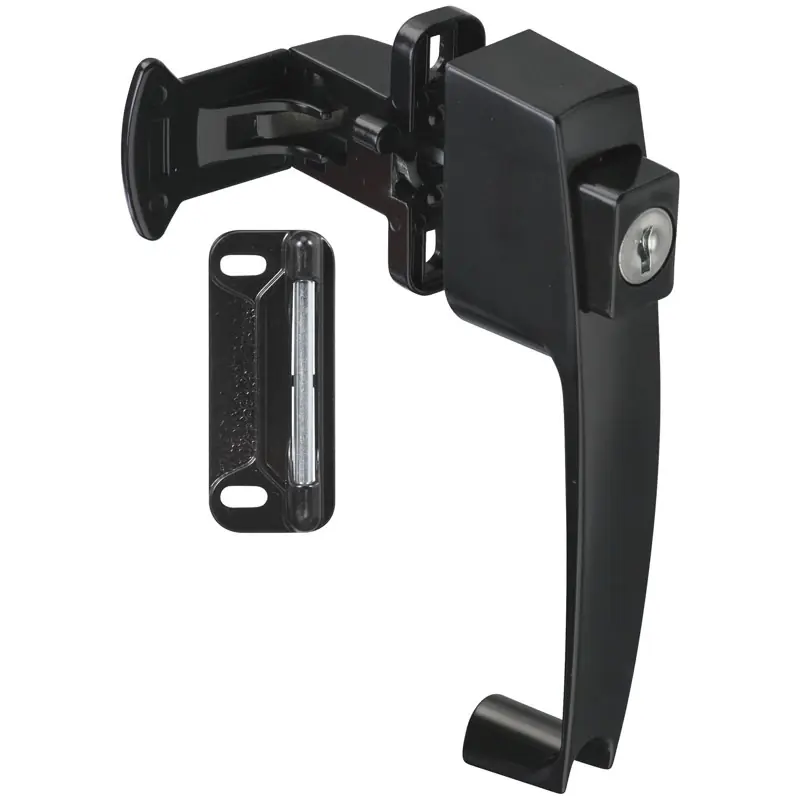 National Hardware Satin Black Cast Metal Push Button Latch 1 Pk