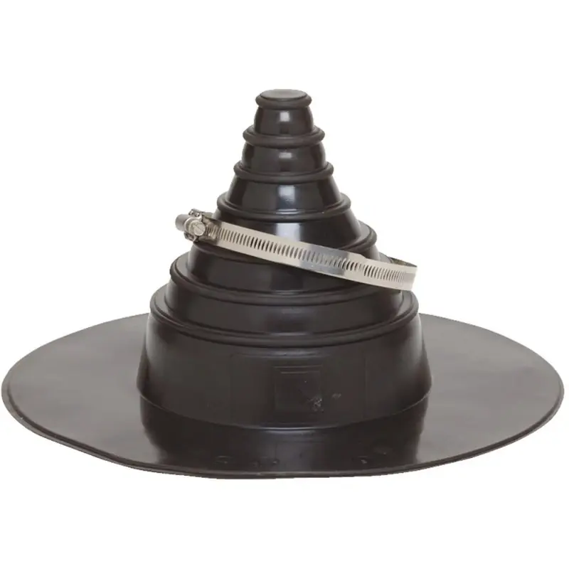 GenTite 13-1/2 In. W X 13-1/2 In. L Rubber Pipe Boot Repair System Black