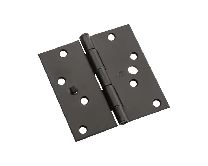 National Hardware 4 In. L Black Door Hinge 3 Pk