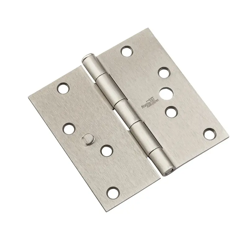 National Hardware 4 In. L Satin Nickel Door Hinge 3 Pk