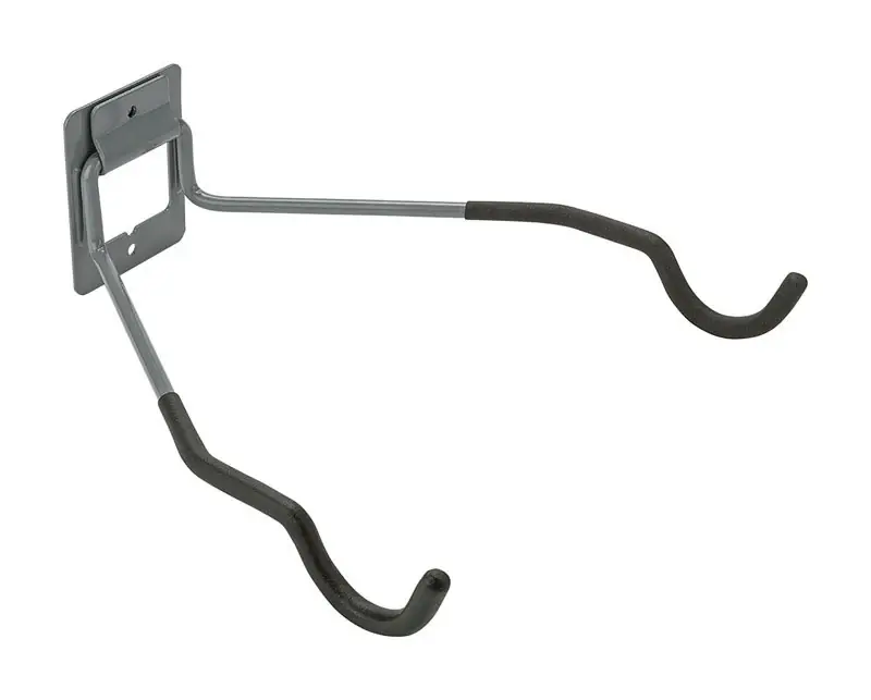 National Hardware 12 In. L Powder Coated Gray Steel Flip-Up Bike Hanger Holder 30 Lb. Cap. 1 Pk