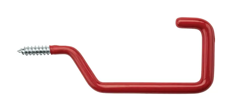 National Hardware 6 In. L Vinyl Coated Red Steel Storage Rafter Hook 40 Lb. Cap. 2 Pk