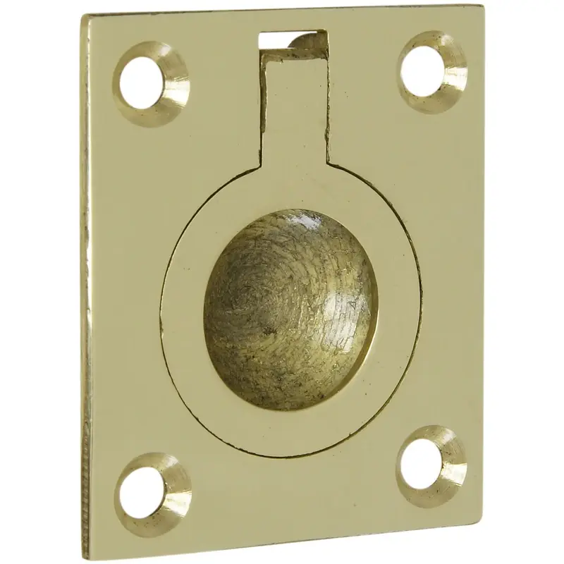 National Hardware Polished Brass Ring Pull 1.5 In. 1 Pk