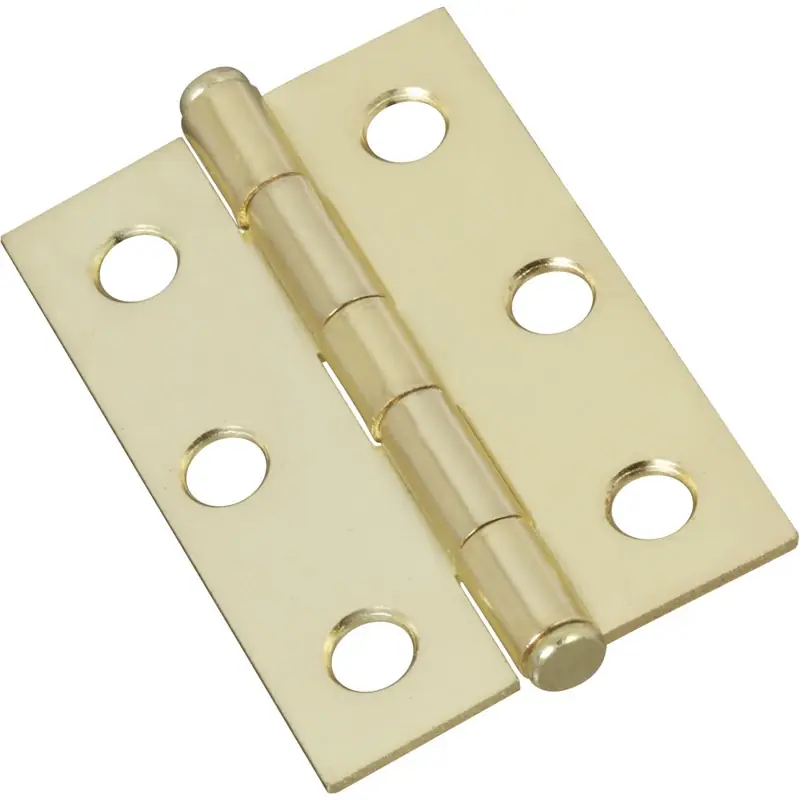 National Hardware 2.5 In. W X 2-1/2 In. L Brass Gold Steel Cabinet Hinge 2 Pk