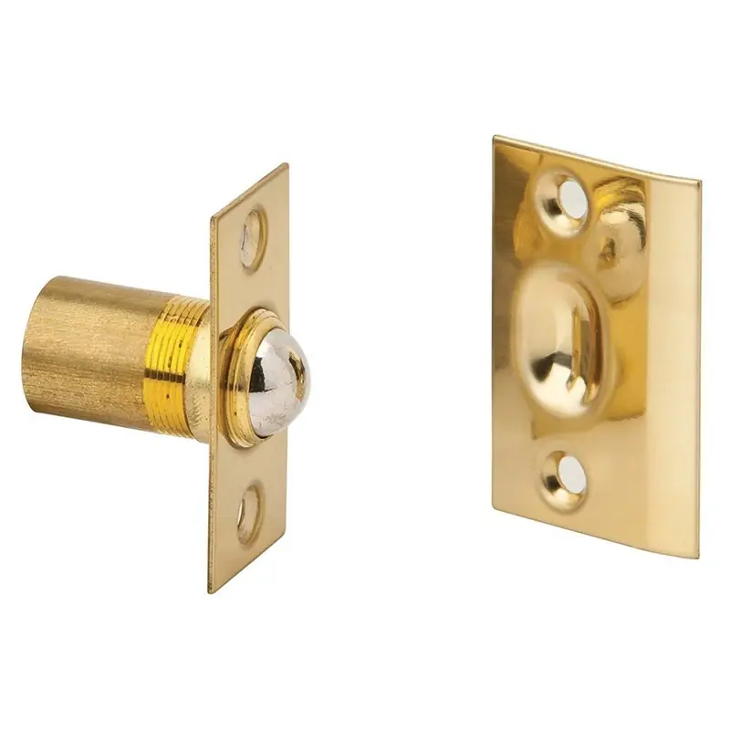 Bright Brass Metallic Brass Ball Catch, Model 347b3, Adjustable Latch