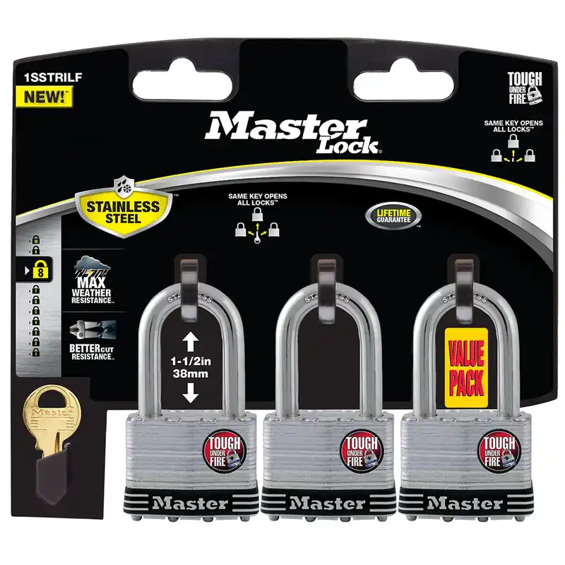 1-3/4 In. Laminated Steel 4-pin Cylinder Padlock Keyed Alike