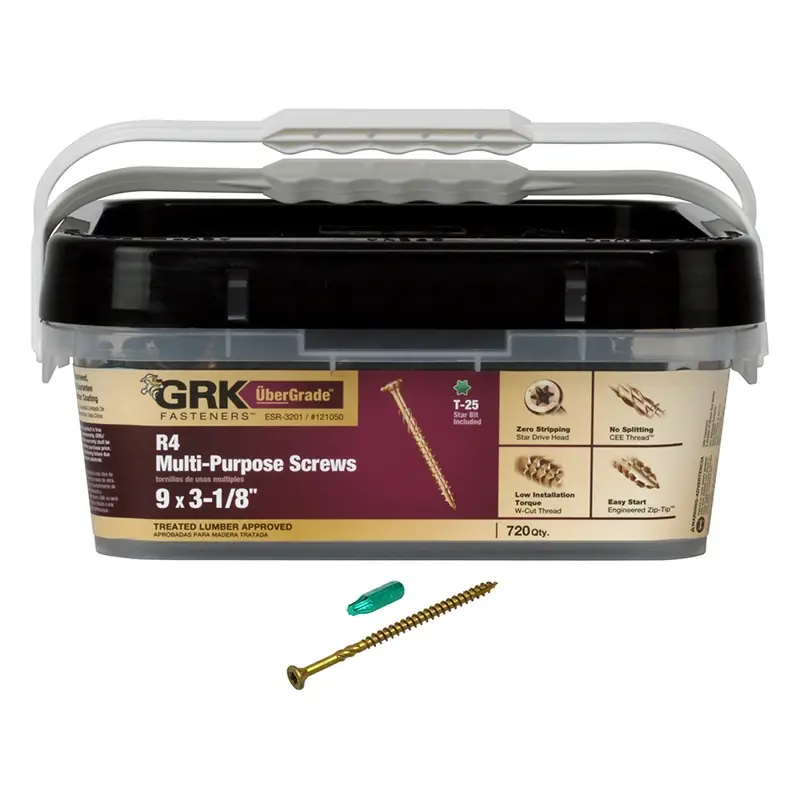 GRK Fasteners No. 9 X 3-1/8 In. L Star Climatek W-Cut Multi-Purpose Screws 720 Pk