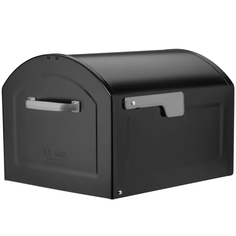 Centennial Post-Mount Mailbox, Black, Extra Large