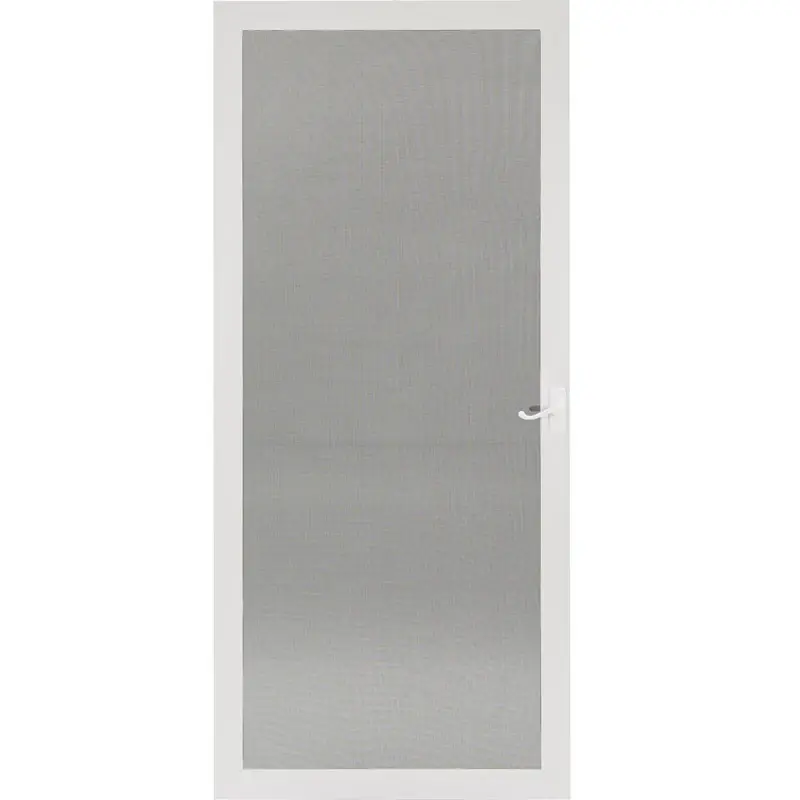 Metal Tech Screen Door, Full View, White, 36-In.