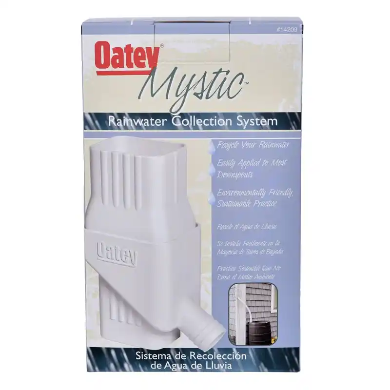 Mystic Rainwater Collection System, 8 In. H X 4 In. W X 6 In. L, White Plastic