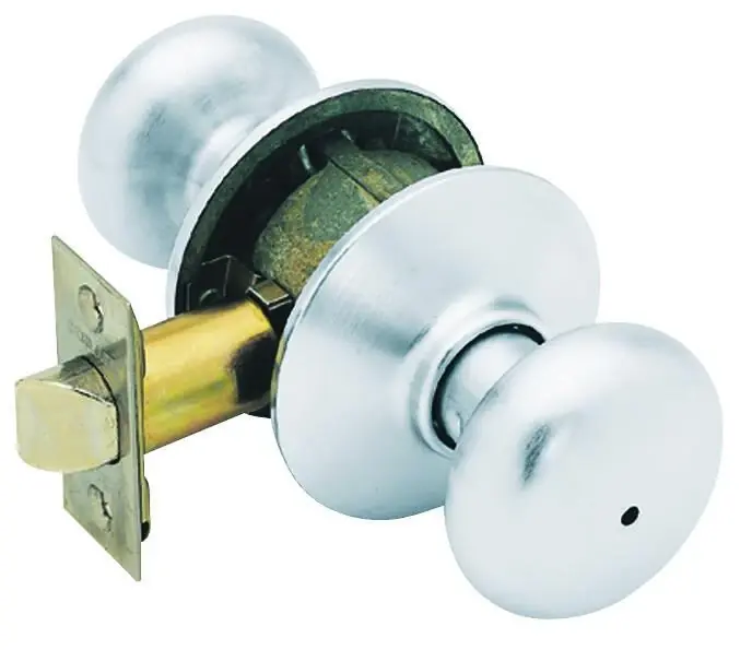 Plymouth Satin Chrome Privacy Knob F40ply626 Right Or Left Handed