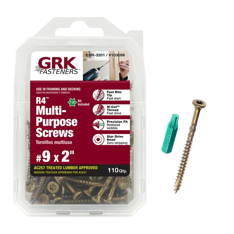 GRK Fasteners No. 9 X 2 In. L Star Climatek W-Cut Multi-Purpose Screws 110 Pk