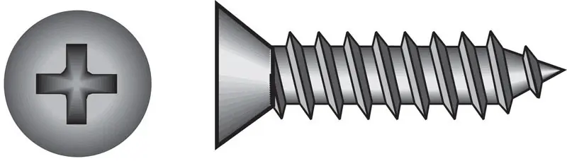 HILLMAN No. 6 In. X 5/8 In. L Phillips Flat Head Sheet Metal Screws 100 Pk