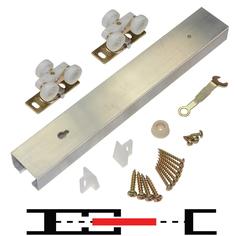 Johnson Hardware 100PD Aluminum Pocket Door Track And Hardware Kit
