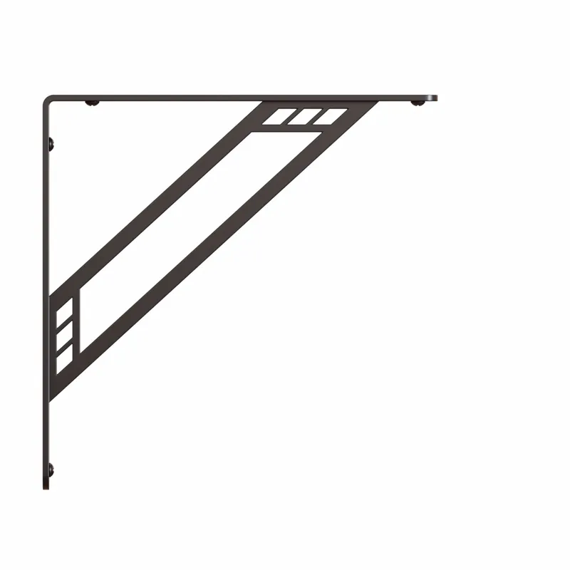 Richland Black Steel Decorative Bracket 8 In. L 500 Lb Capacity