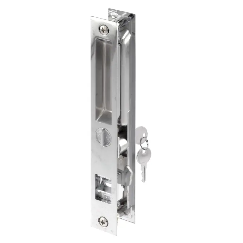 Prime-line Chrome Metal Indoor And Outdoor Patio Door Handle Set With Night Latch Feature