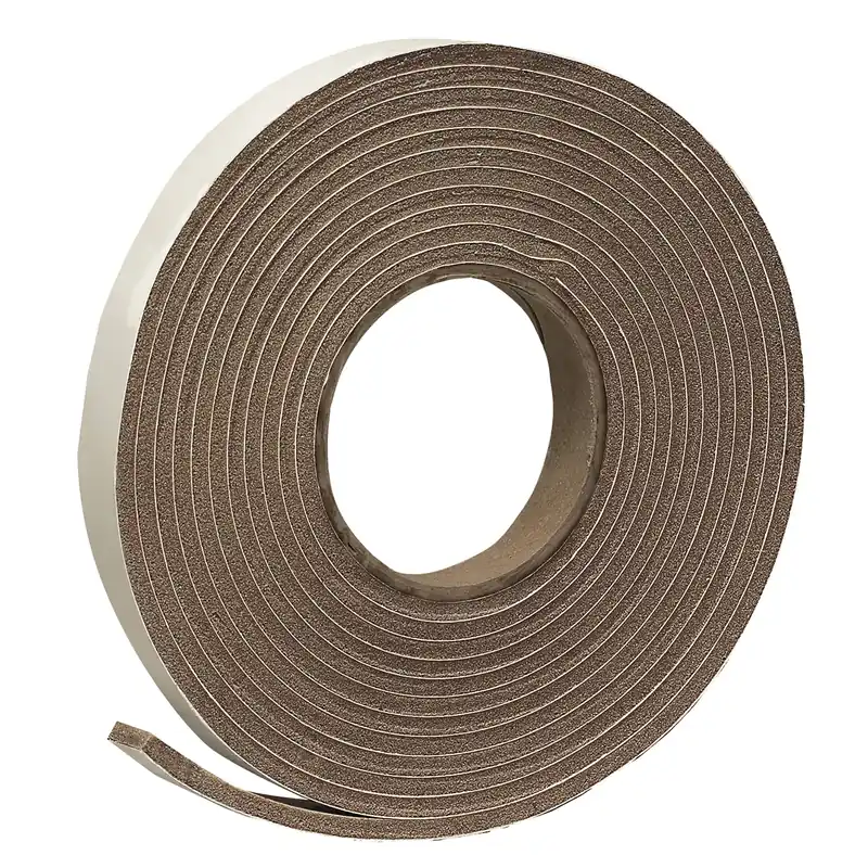 Vinyl Foam Weatherstrip Tape, 3/4W X 3/16 In. T X 17 Ft.
