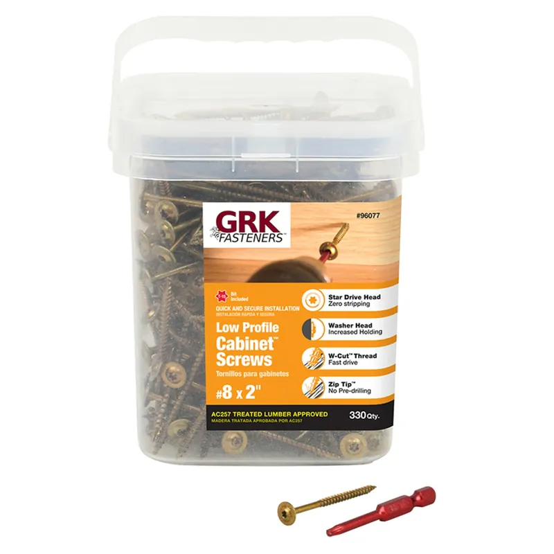 GRK Fasteners No. 8 X 2 In. L Star Climatek W-Cut Cabinet Screws 330 Pk