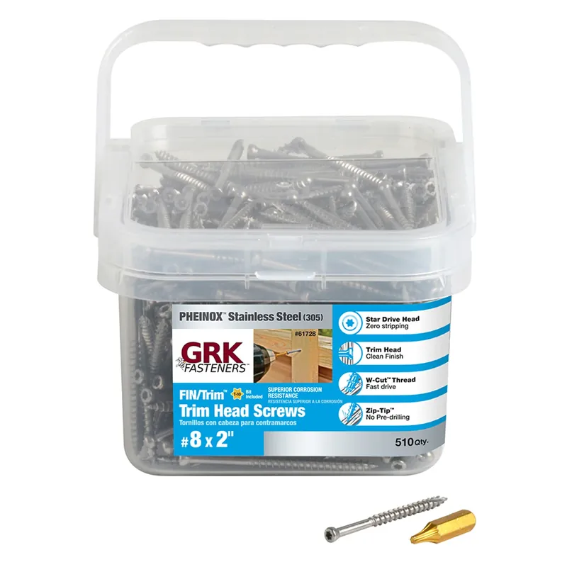 GRK Fasteners No. 8 In. X 2 In. L Star Trim Head W-Cut Trim Screws