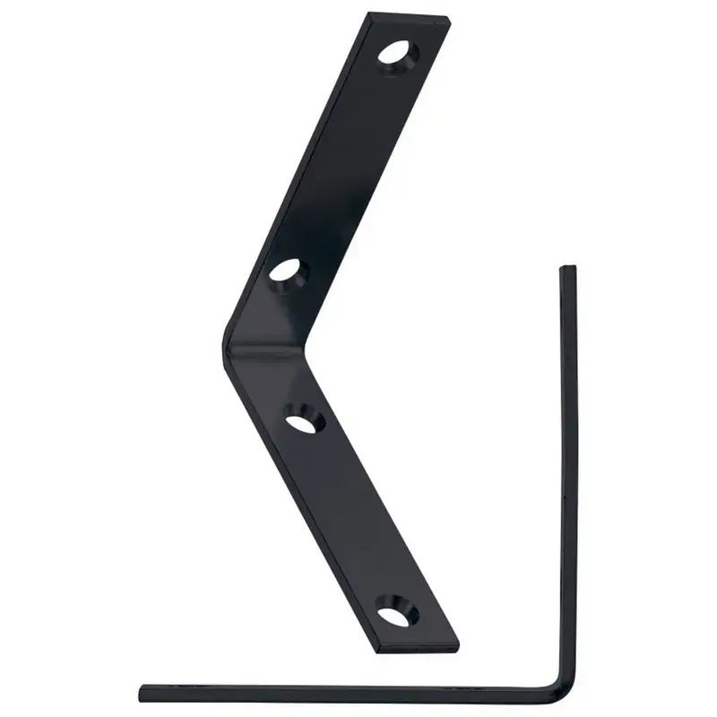 3.5 In. H X 0.75 In. W X 3.5 In. D Black Steel Inside L Corner Brace