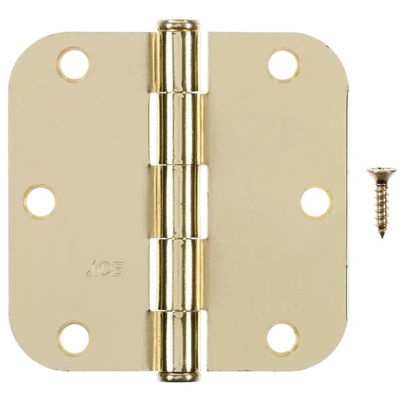 Hampton 3-1/2 In. L Bright Brass Residential Door Hinge 12 Pk