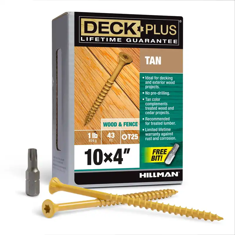 No. 10 X 4 In. L Tan Star Flat Head Exterior Deck Screws 1 Lb