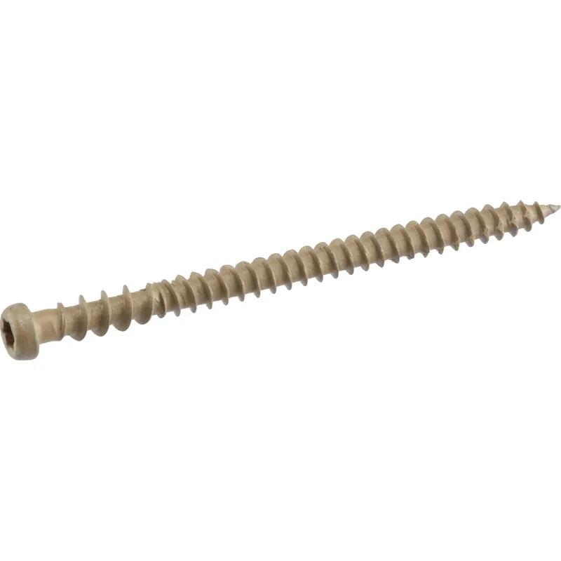 Deck Plus Exterior Deck Screws, Tan Ceramic, 3-In. X 10, 1-Lb.
