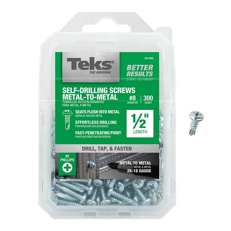 Teks No. 8 In. X 1/2 In. L Phillips Pan Head Sheet Metal Screws 300 Pk