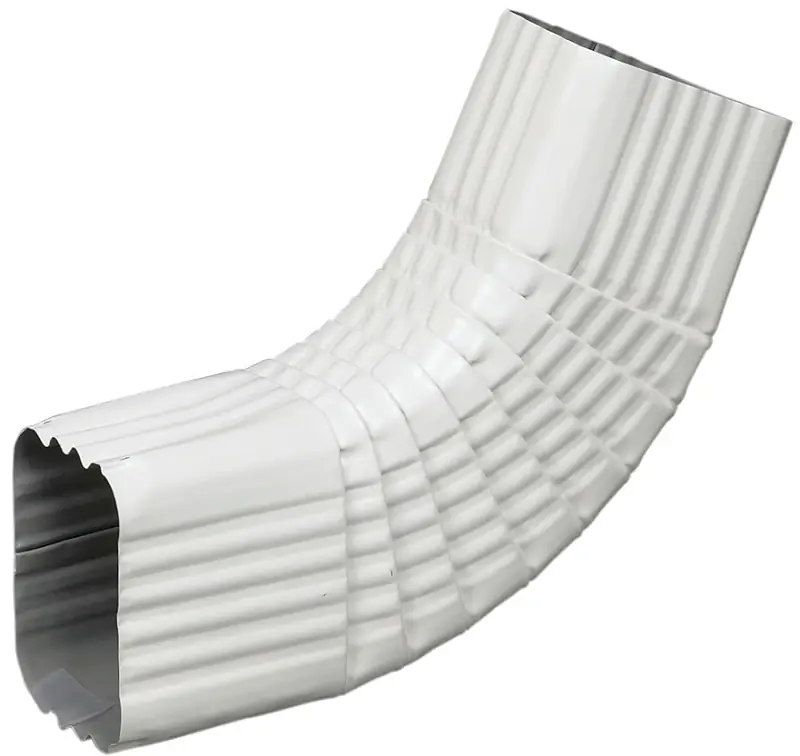 Gutter Side Elbow, Style B, 75 Degree, White Aluminum, 3 X 4 In.