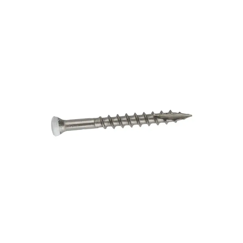 Grip-Rite PrimeGuard Max No. 7 Wire X 1-5/8 In. L White Star Trim Head Deck Screws 1 Lb 195 Pk