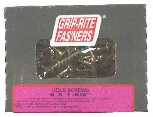 Grip-Rite No. 6 X 1-5/8 In. L Phillips Yellow Zinc Coarse Wood Screws 189 Pk