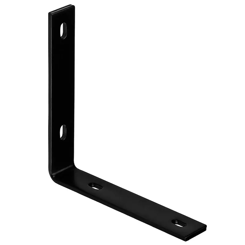 8-1/4 In. H X 1-1/2 In. W X 1/4 In. D Black Steel Inside L Corner Brace