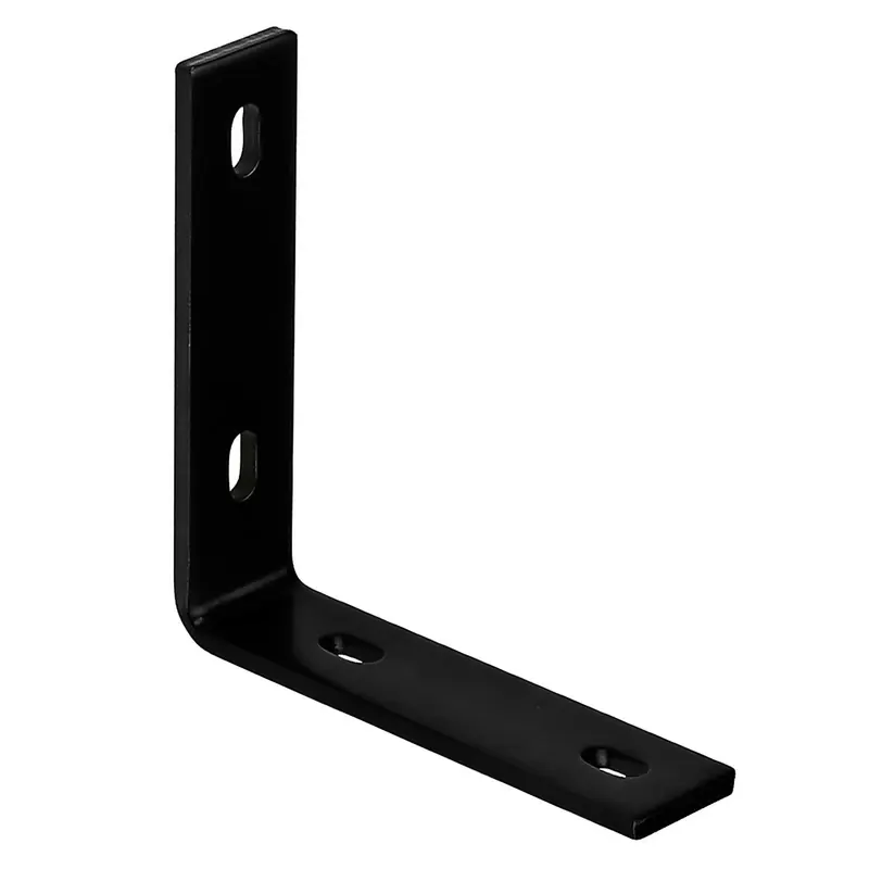 6-1/4 In. H X 1-1/2 In. W X 1/4 In. D Black Steel Inside L Corner Brace