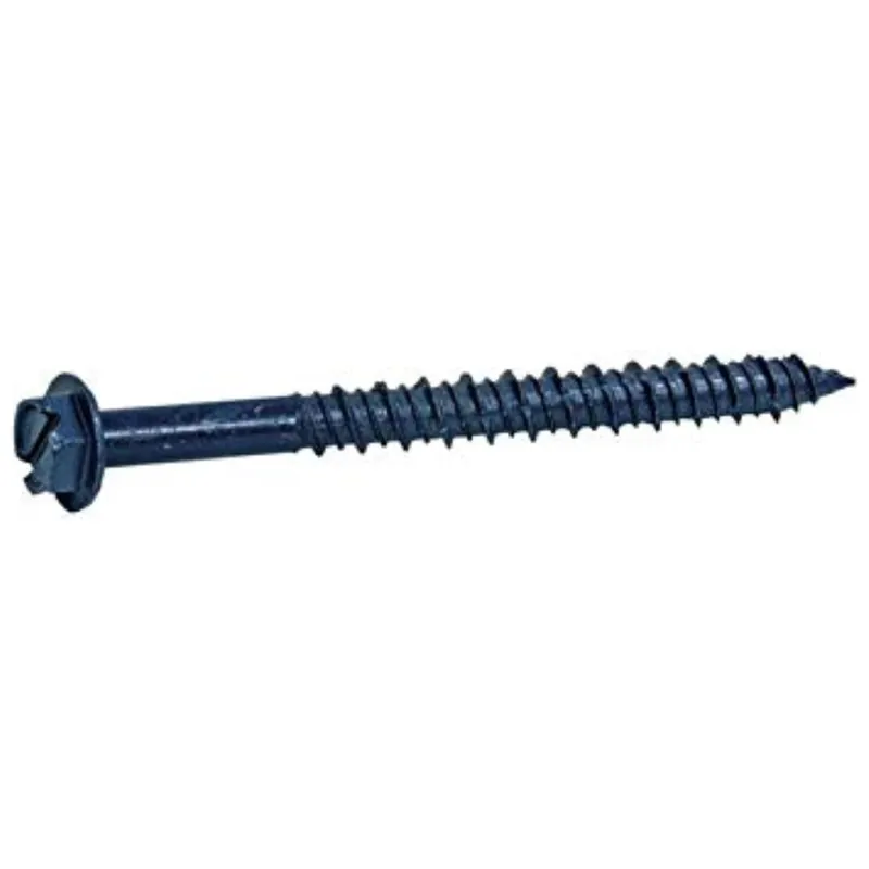 Grip-Rite 1/4 In. Wire X 1-1/4 In. L Slotted Hex Washer Head Coarse Concrete Screws