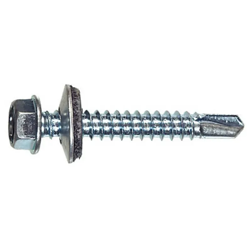 Grip-Rite Pro-Twist No. 12 Sizes X 1 In. L Hex Hex Head Screws W/Washers 5 Lb 79 Pk