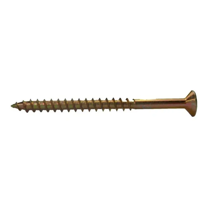  8 2-1/2 Inch Philips Bugle-head Drywall Screws, Gold Zinc Finish, 25 Lb